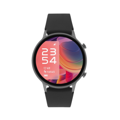 Fastrack Reflex Play Plus Smartwatch with Bluetooth Calling (33.02mm AMOLED Display, IP68 Water Resistant, Black Strap)