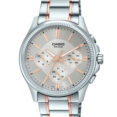 Casio Enticer Men Silver Analogue watch A1659 MTP-1375HRG-7A2VIF
