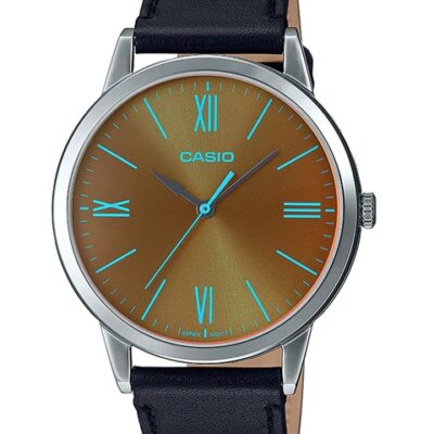 CASIO Men Brown Dial & Black Leathe...