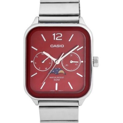 CASIO Men Stainless Steel Bracelet Style Straps Analogue Watch A2182
