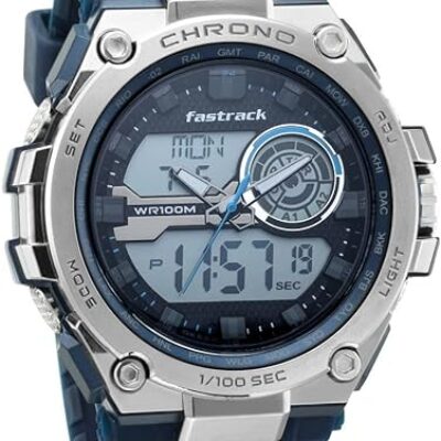 Fastrack Mean Machines Analog-Digital Black Dial Men’s Watch-NN38055PP01/NR38055PP01