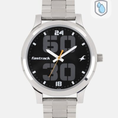 Fastrack Men Black Analogue Watch 38051SM07