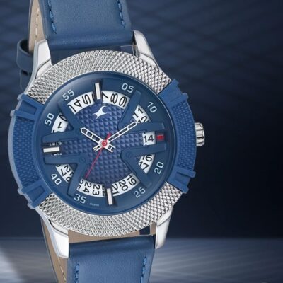 Fastrack Men Blue Brass Dial & Blue...