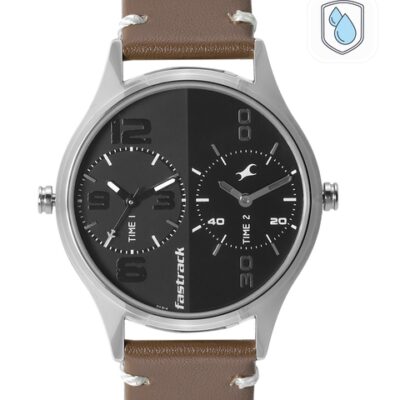 Fastrack Men Leather Straps Analogue Watch NR3237SL03