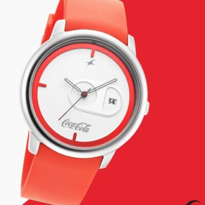 Fastrack Men White Brass Printed Dial &#...