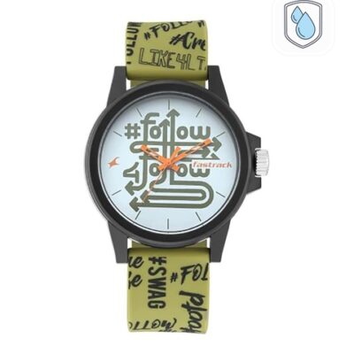 Fastrack Unisex White Dial & Green ...