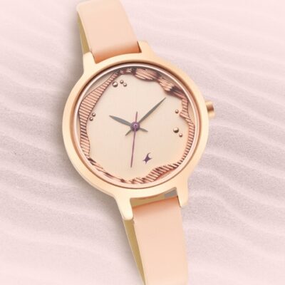 Fastrack Women Beige Brass Dial & B...