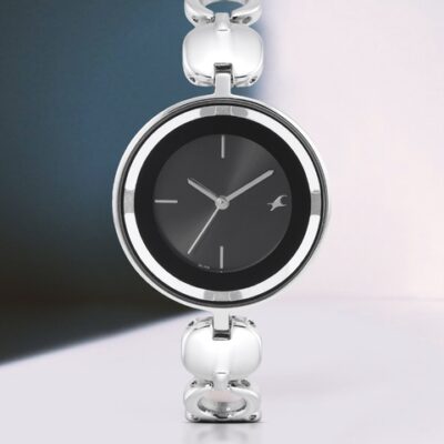 Fastrack Women Black Dial & Steel T...