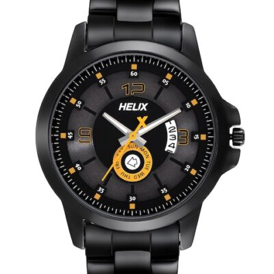 Helix Men Black Analogue Watch – TW023HG20
