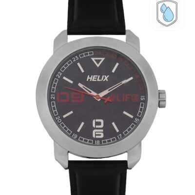 Helix Men Black Analogue Watch TW036HG06