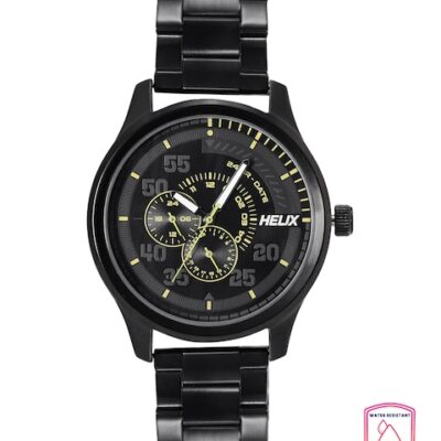Helix Men Black Dial & Black Stainl...
