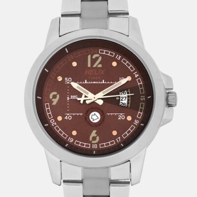 Helix Men Brown Analogue Watch – T...
