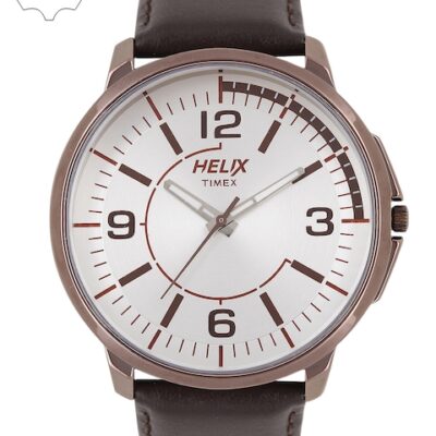Helix Men Silver-Toned Analogue Watch &#...