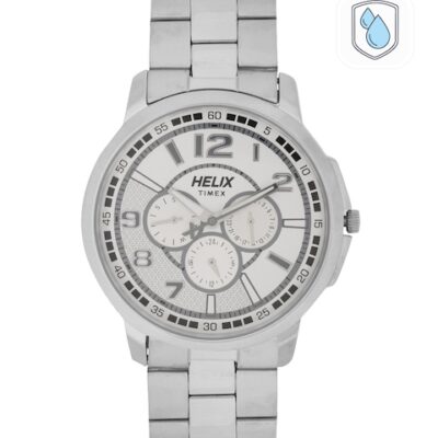 Helix Men Silver-Toned Analogue Watch TW...