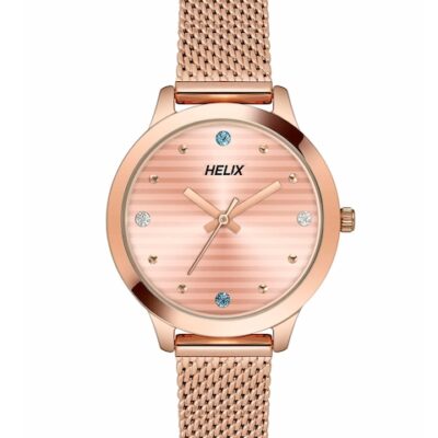 Helix Women Brass Dial & Stainless ...