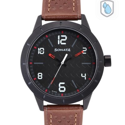 Sonata Men Black Analogue Watch NN7137AL...