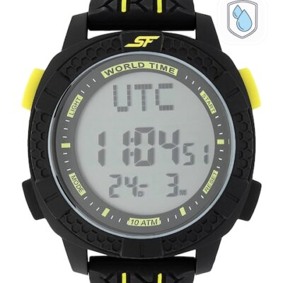 Sonata Men Black Digital Watch NK77058PP01