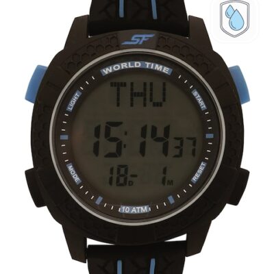 Sonata Men Black Digital Watch NK77058PP03