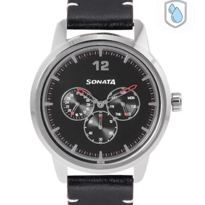 Sonata Men Leather Straps Analogue Multi...