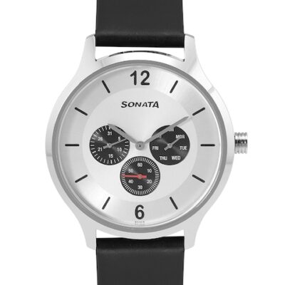 Sonata Men Leather Straps Analogue Multi...