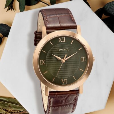 Sonata Men Olive Green Analogue Watch 77...