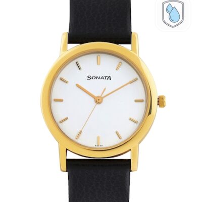 Sonata Men White Dial Watch