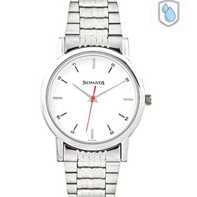 Sonata Men White Dial Watch 7987SM03