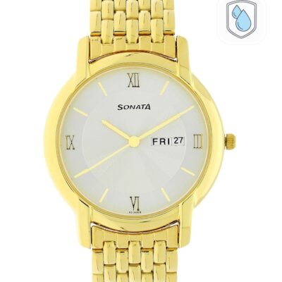 Sonata Office Wear Men White Analogue wa...