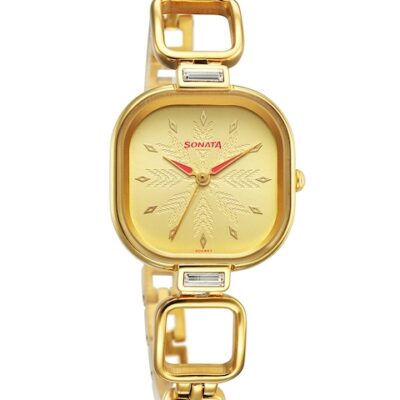 Sonata Women Brass Dial & Stainless...