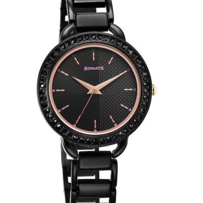 Sonata Women Brass Dial & Stainless...