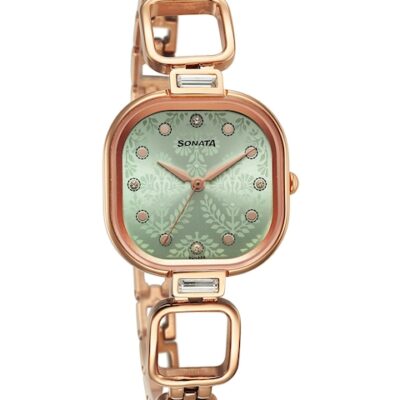 Sonata Women Brass Dial & Stainless...