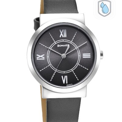 Sonata Women Essential Brass Dial Leathe...