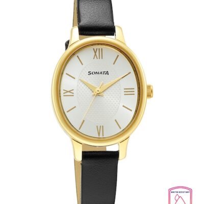 Sonata Women Gold-Toned Brass Dial &...