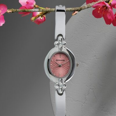 Sonata Women Pink Analogue Watch 8093SM02C
