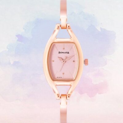 Sonata Women Pink Dial & Rose Gold ...