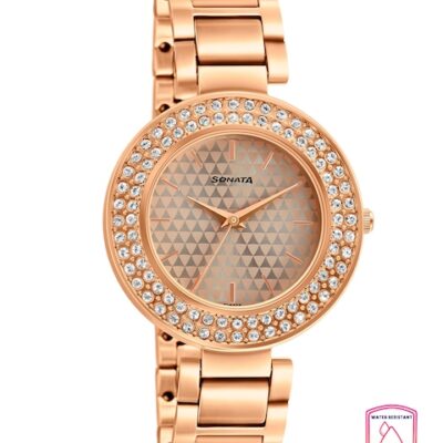 Sonata Women Rose Gold Analogue Watch 87...