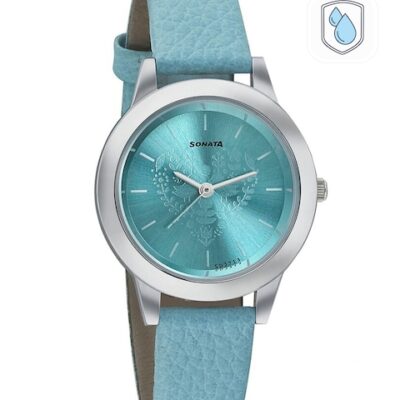 Sonata Women Turquoise Blue Patterned Di...