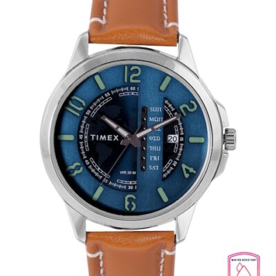 Timex Men Blue Patterned Dial & Bro...