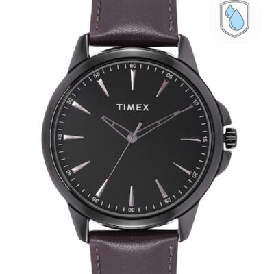 Timex Men Brass Dial & Brown Straps...