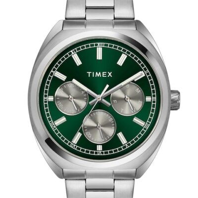 Timex Men Embellished Dial & Stainless Steel Bracelet Style Straps Analogue Multi Function Watch TWEG22300