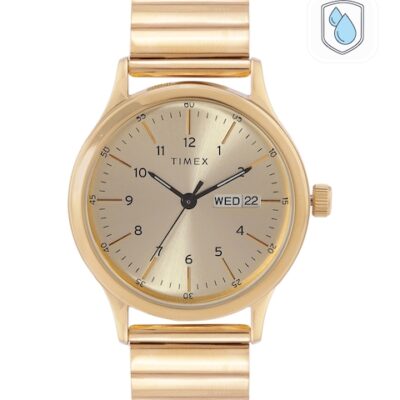 Timex Men Gold-Toned Dial & Gold To...