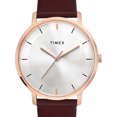Timex Men Printed Dial & Leather Straps Analogue Watch TW0TG8014