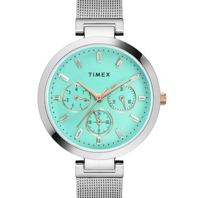 Timex Women Brass Dial & Stainless ...