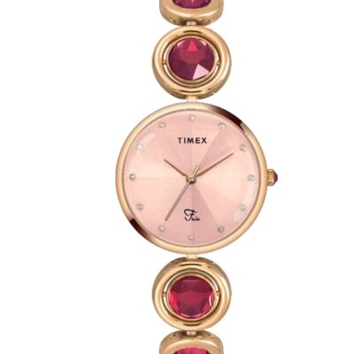 Timex Women Brass Embellished Dial &...