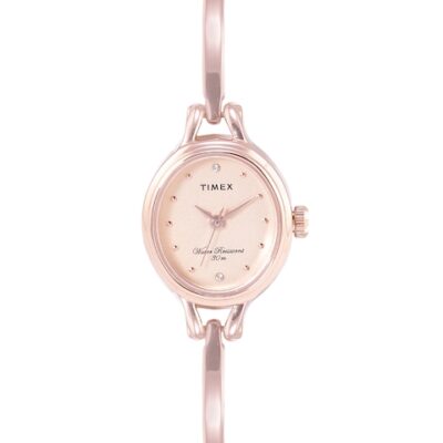 Timex Women Rose Gold-Toned Dial Bracele...