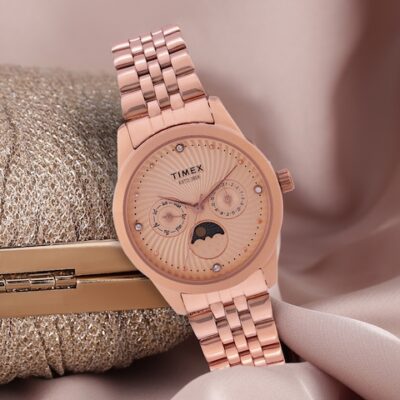 Timex Women Rose Gold-Toned Multifunction Analogue Watch – TWEL13105