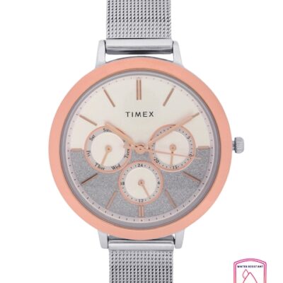 Timex Women Silver-Toned Multifunction A...