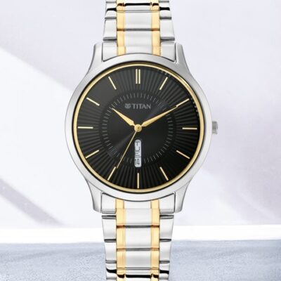 Titan Men Black Analogue Watch
