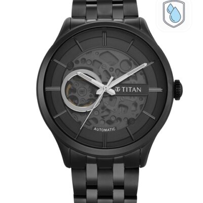 Titan Men Black Dial & Black Stainl...