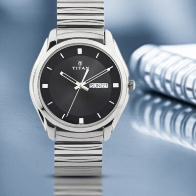 Titan Men Black Dial Watch NE1578SM04